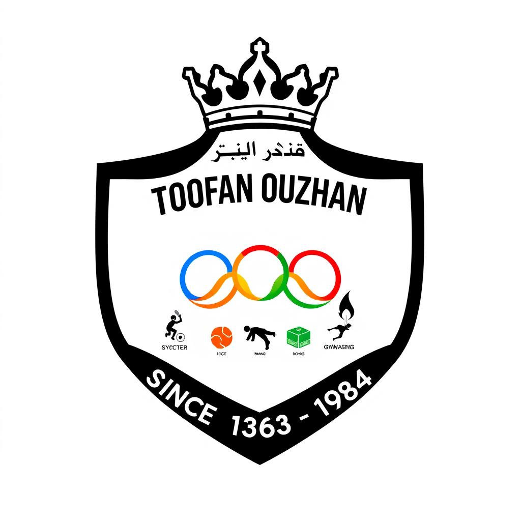 A shield-shaped logo featuring a majestic crown on top