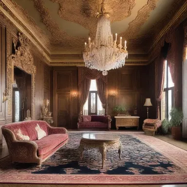 The luxurious mansion was amply adorned with intricate decorations.