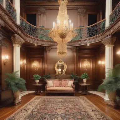 The luxurious mansion was amply adorned with intricate decorations.