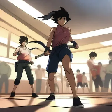 The protagonist's determination was amply portrayed through their intense training scenes.