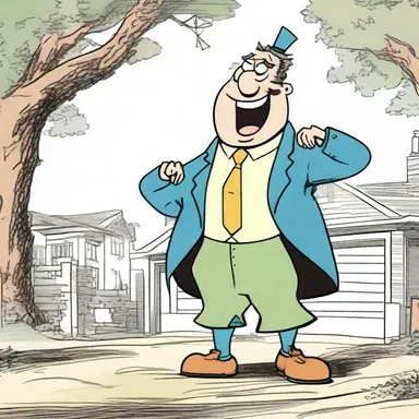 The comical character's antics were amply illustrated through exaggerated animations.