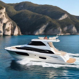 The boat is a Riviera34 Platinum 