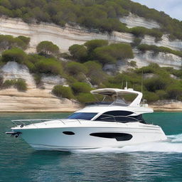 The boat is a Riviera34 Platinum 