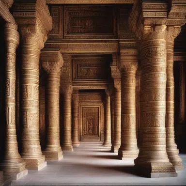 The temple's grandeur was amply showcased through its intricate architectural features.