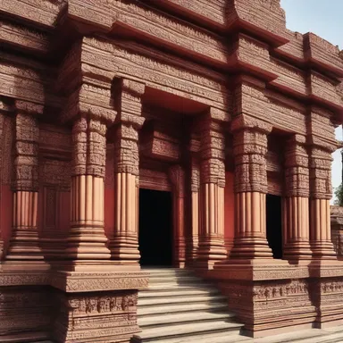 The temple's grandeur was amply showcased through its intricate architectural features.