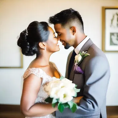 The couple's love for each other was amply displayed in their affectionate gestures.