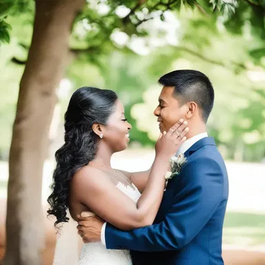 The couple's love for each other was amply displayed in their affectionate gestures.