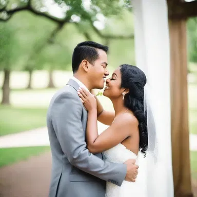 The couple's love for each other was amply displayed in their affectionate gestures.