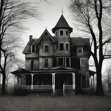 The haunted house was amply filled with eerie sounds and terrifying apparitions.