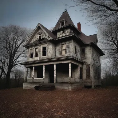 The haunted house was amply filled with eerie sounds and terrifying apparitions.