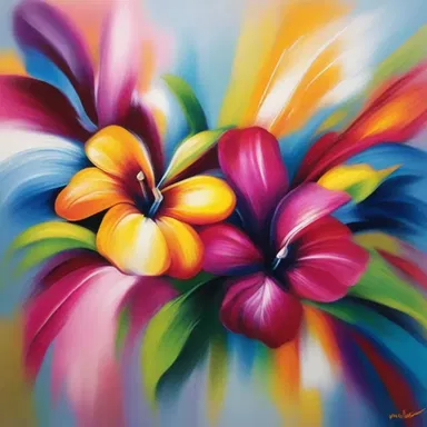 The vibrant colors on the canvas were amply applied, creating a captivating masterpiece.