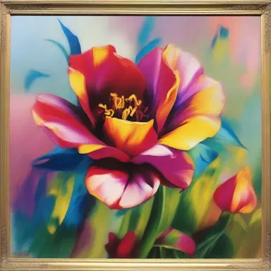The vibrant colors on the canvas were amply applied, creating a captivating masterpiece.