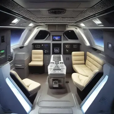 The spaceship was amply equipped with advanced technology, enabling intergalactic travel.