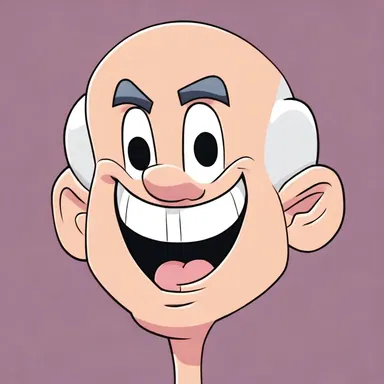 The cartoon character's laugh echoed amply throughout the animated world.