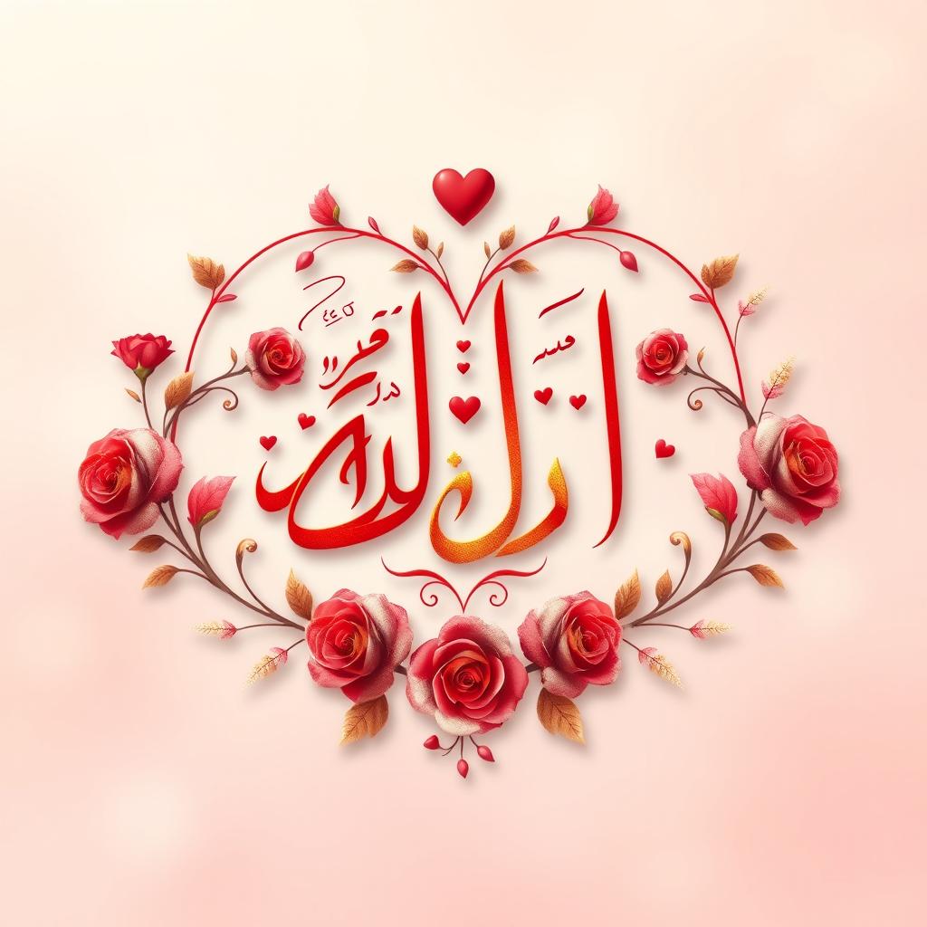 A beautiful heart-shaped composition combining the names 'عبير' (Abir) and 'محمود' (Mahmood) intricately blended together, symbolizing love and harmony