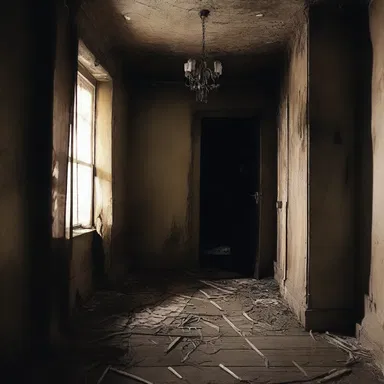 The haunted house was amply filled with eerie shadows and echoed with spine-chilling sounds.