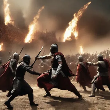 The epic battle scene was amply enhanced with stunning visual effects, captivating the audience.