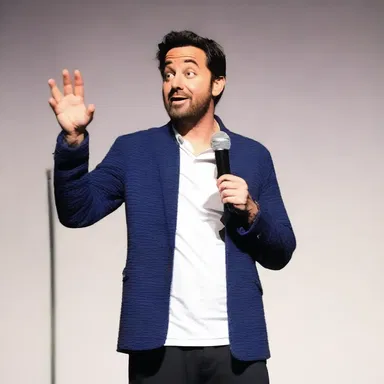 The comedian amply delivered punchlines, leaving the audience in stitches of laughter.