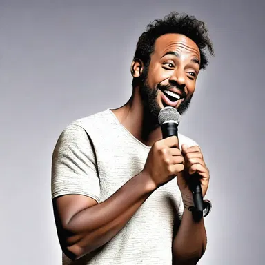 The comedian amply delivered punchlines, leaving the audience in stitches of laughter.