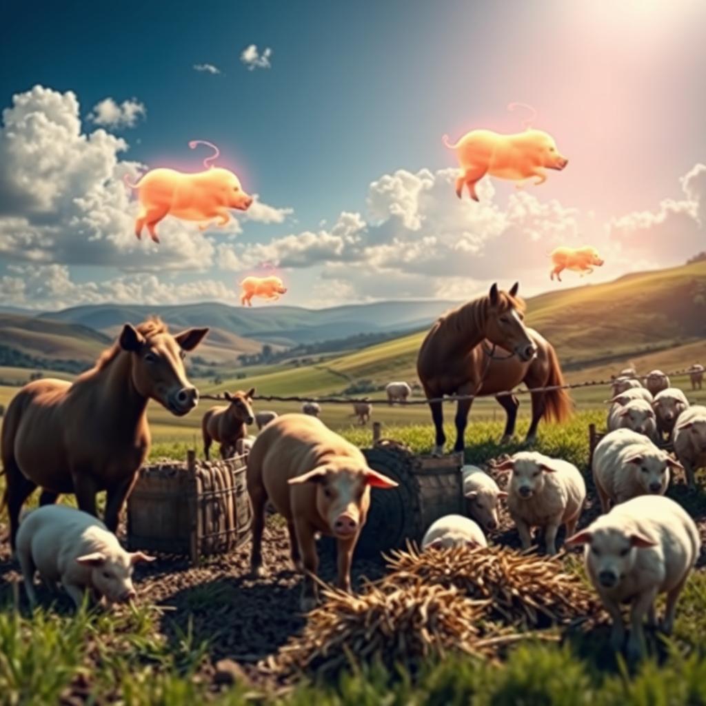 Animal Farm: Hard Work in a Scenic Landscape