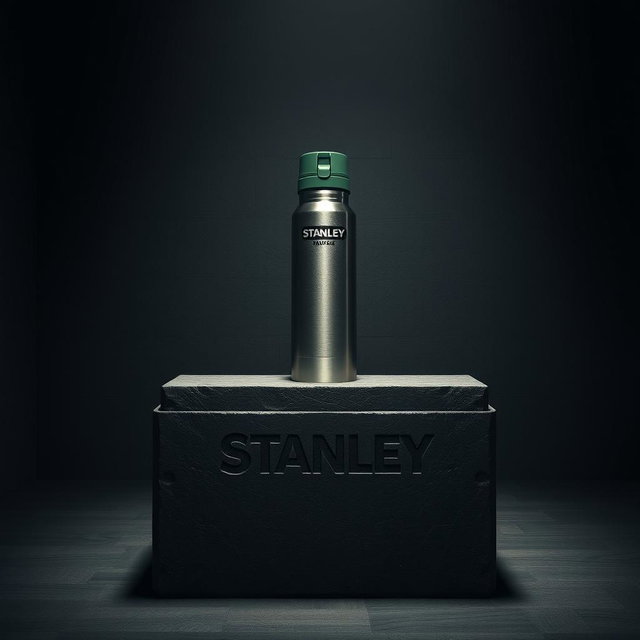 A highly realistic depiction of a dark room, featuring a massive iron block at the center