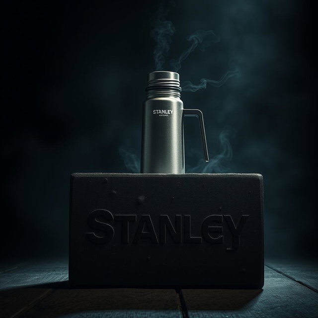 A highly realistic portrayal of a dark room with an ominous atmosphere, featuring a massive iron block at the center