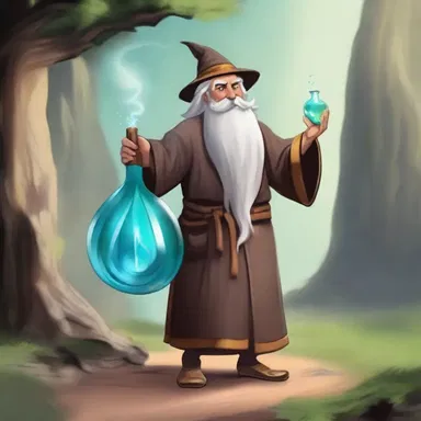 In the land of Eldoria, the ancient wizard carried an ampulla filled with magical elixir.