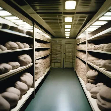 The spaceship's cargo hold contained rows of ampullas filled with extraterrestrial specimens.
