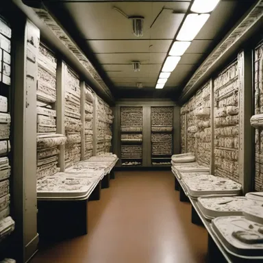 The spaceship's cargo hold contained rows of ampullas filled with extraterrestrial specimens.