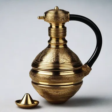 The sacred ampulla is used during religious ceremonies to hold holy water or blessed oils.