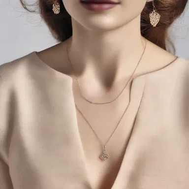 The protagonist presents a delicate ampulla pendant as a symbol of their love and devotion.