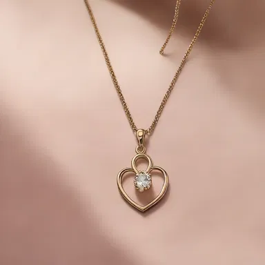 The protagonist presents a delicate ampulla pendant as a symbol of their love and devotion.