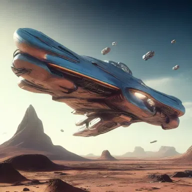 The sci-fi film showcases futuristic spaceships with advanced propulsion systems known as ampullas.
