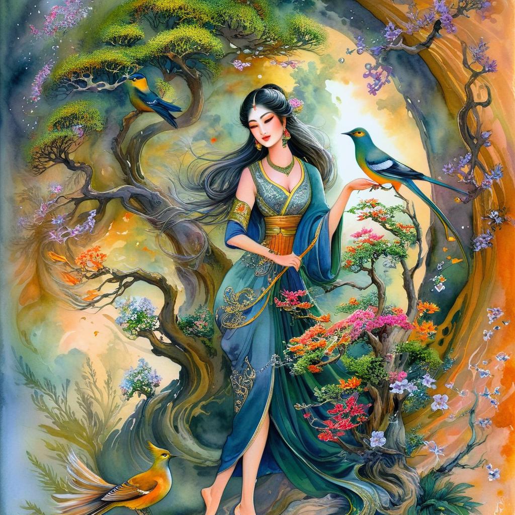 Enchanting Geisha Deity Art