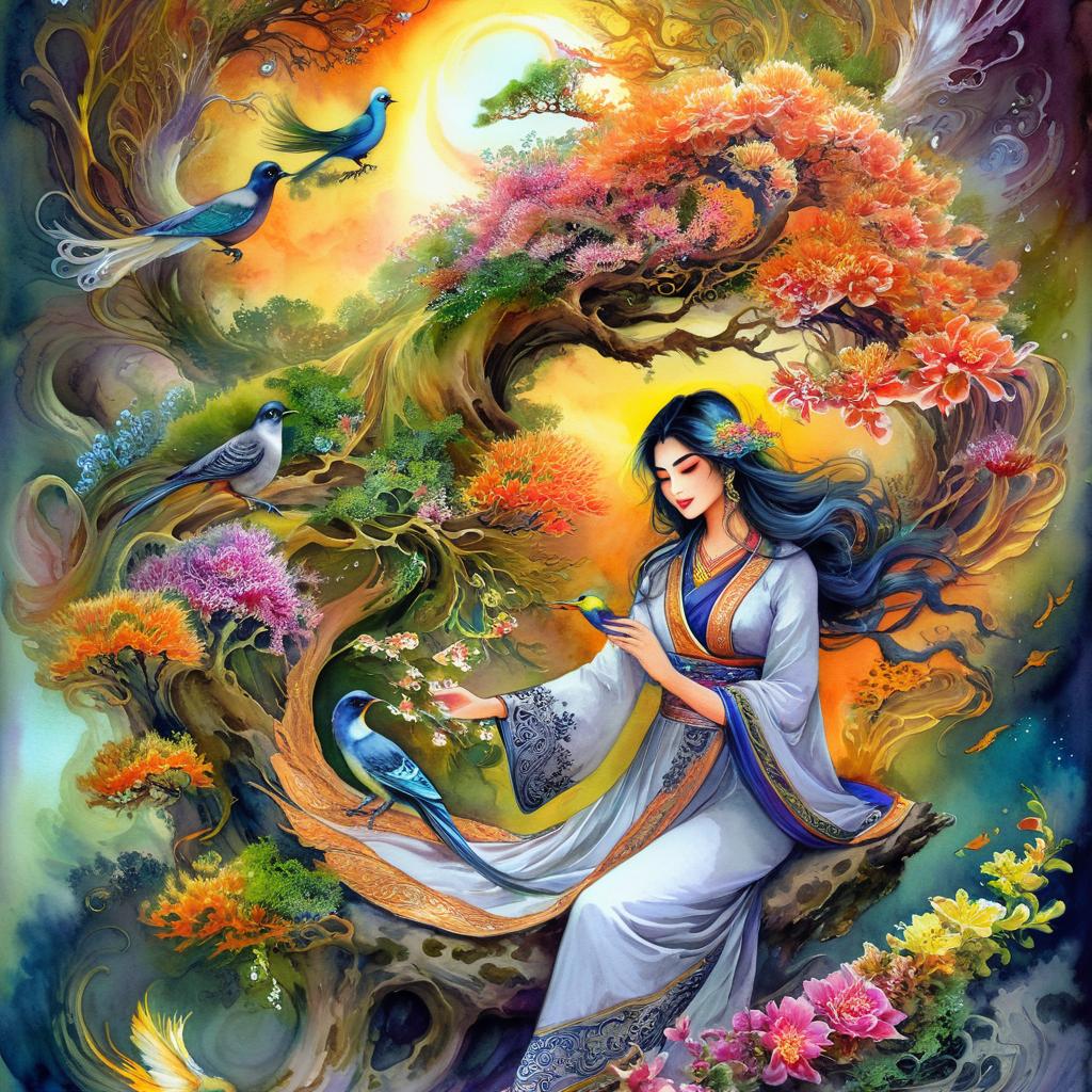 Enchanted Elegance: A Mythical Deity
