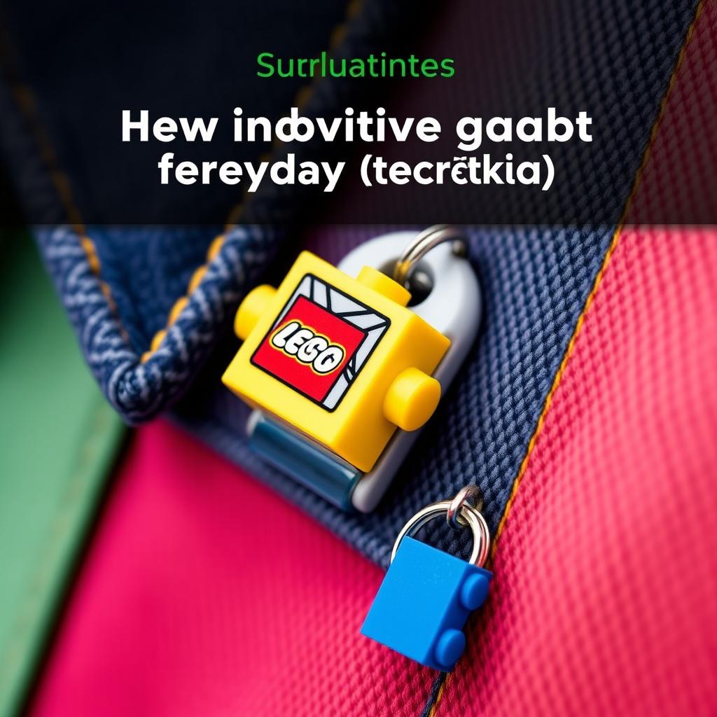 A new innovative product from the LEGO brand, showcasing a gadget designed for everyday clothing attachment