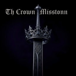 A striking dark aesthetic composition featuring a menacing sword with a blackened blade, showcasing detailed engravings that hint at ancient power