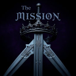 A striking dark aesthetic composition featuring a menacing sword with a blackened blade, showcasing detailed engravings that hint at ancient power