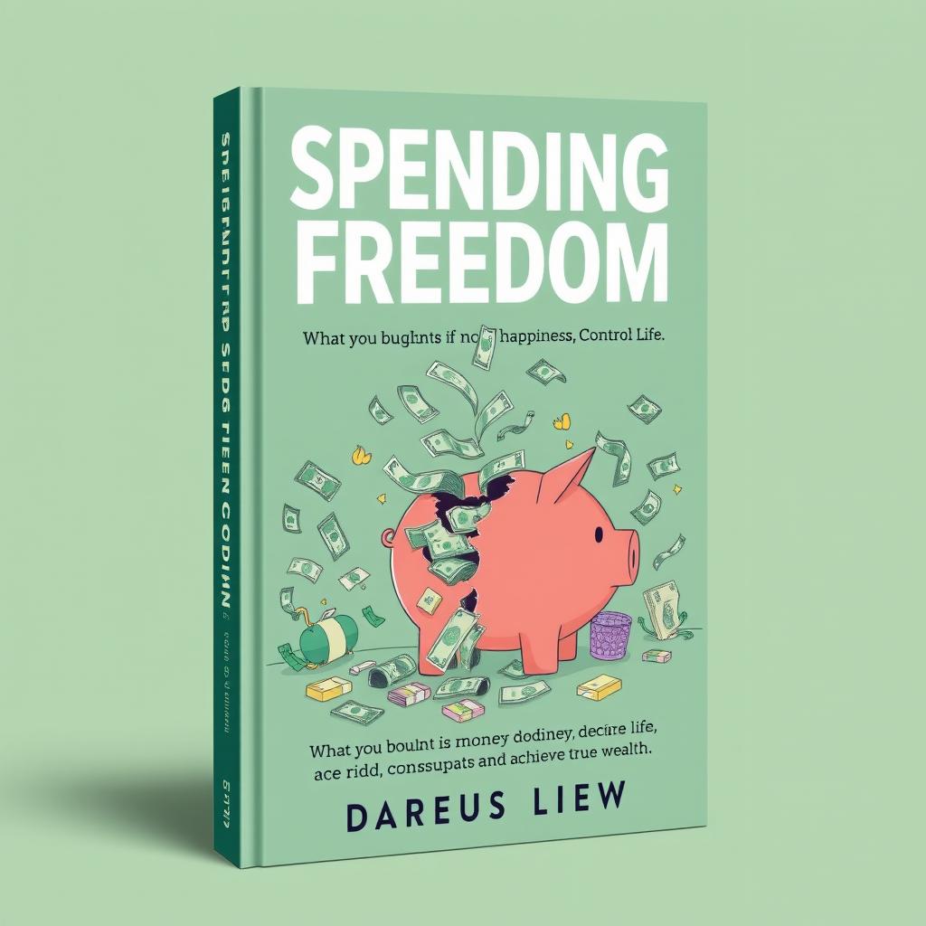 A book cover design for 'Spending Freedom - Control Spending, Control Life' by Dareus Liew