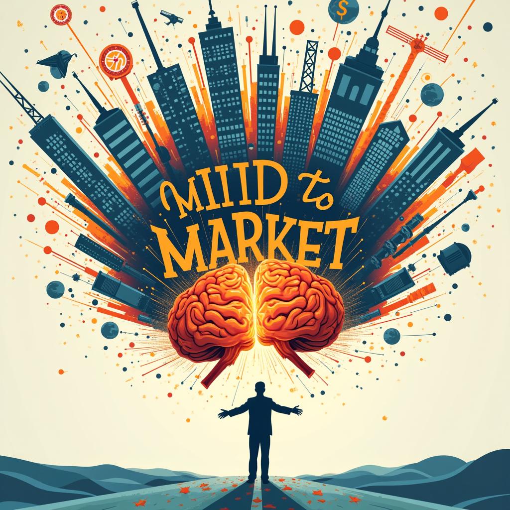 Create an eye-catching book cover for 'Mind to Market - Why Active Participation in the Knowledge Economy Matters for All'