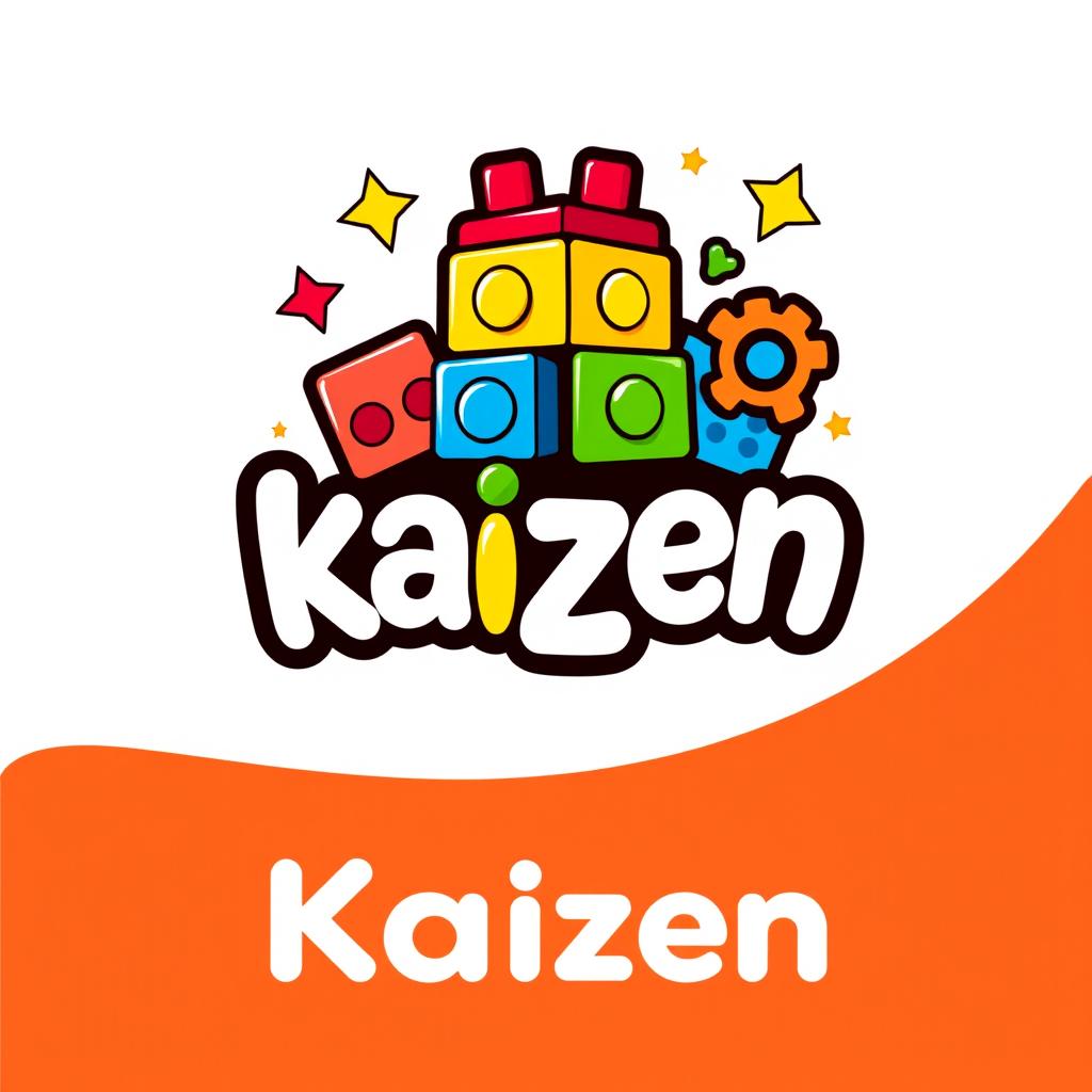A modern and playful logo for a toy company named 'Kaizen'