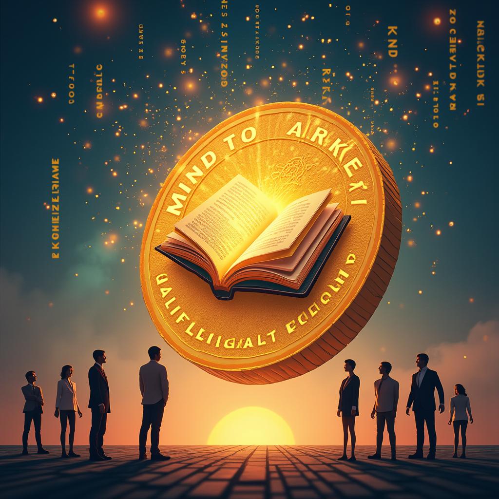 Design an engaging book cover for 'Mind to Market - Why Active Participation in the Knowledge Economy Matters for All'