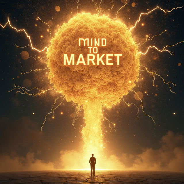 Create a captivating 3D book cover for 'Mind to Market - Why Active Participation in the Knowledge Economy Matters for All'