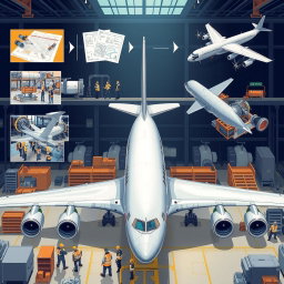 Step-by-Step Aircraft Construction Illustration