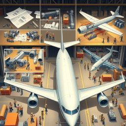 Step-by-Step Aircraft Construction Illustration