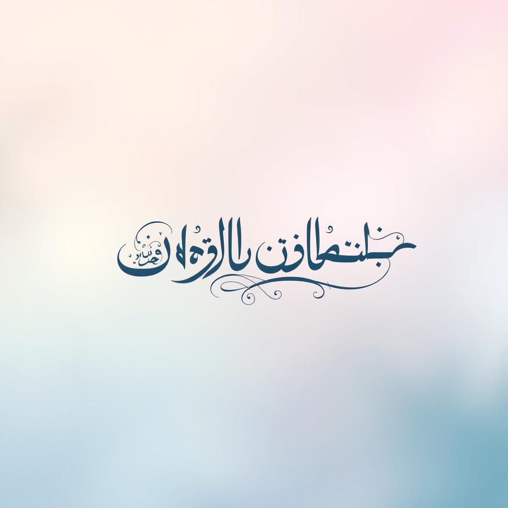 A serene background featuring a beautifully designed calligraphy artwork