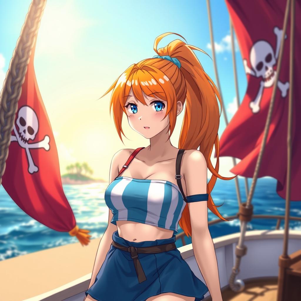 A stunning portrait of a female character inspired by anime aesthetics