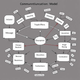 A detailed flowchart diagram illustrating a communication model