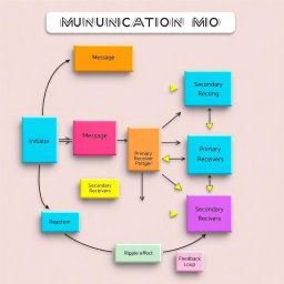 A detailed flowchart diagram illustrating a communication model
