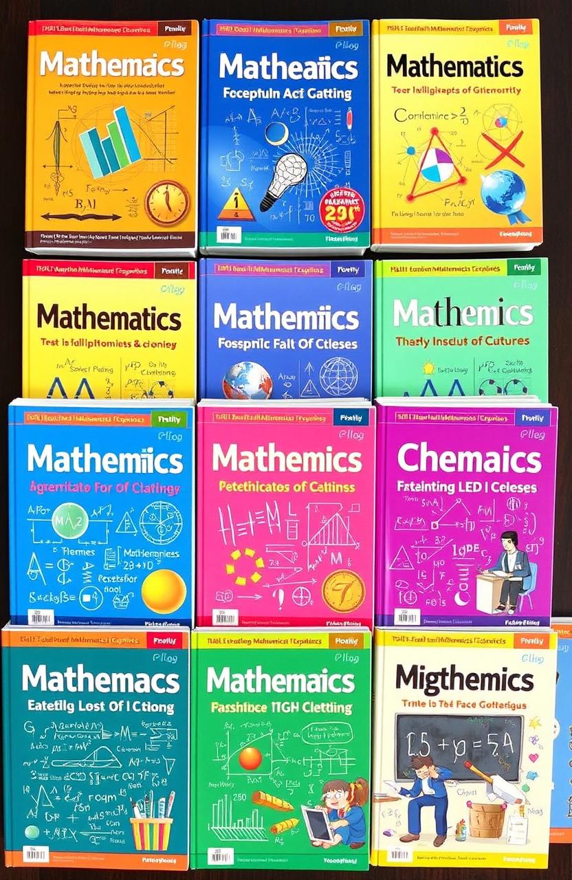 Vivid Mathematics Textbook Covers: Geometry, Algebra & Calculus